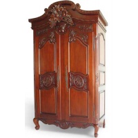Indonesia furniture manufacturer and wholesaler flower carved armoire