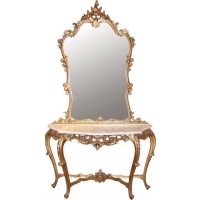 Indonesia furniture manufacturer and wholesaler Gilt Console Table with Mirror