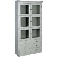 Indonesia furniture manufacturer and wholesaler Fayence 6 Door 3 Drawer Bookcase
