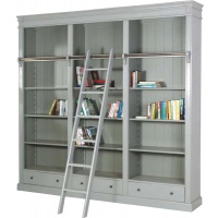 Indonesia furniture manufacturer and wholesaler Fayence Library Bookcase with Ladder
