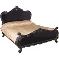 Indonesia furniture manufacturer and wholesaler Moulin Noir Carved Bed 5ft (also available as 6ft INT2330 A)