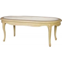 Indonesia furniture manufacturer and wholesaler Valbonne Oval Coffee Table with alass Top