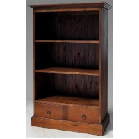 Indonesia furniture manufacturer and wholesaler open bookcase plain 2 drawer